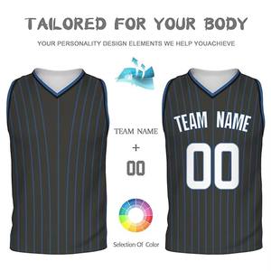 Maillot de basket-ball personnalisé en polyester 100% avec impression par sublimation, logo, respirant, coupe ajustée, sans manches, tissu en maille 240g, qualité supérieure - Product Image 4