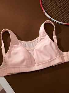 Women High Impact Running Sports Bra Adjustable Convert Straps Upper Mesh Insert Full <b>Support</b> Gym <b>Crop</b> <b>Top</b> Wholesale Base - Product Image 3