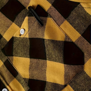 High Quality <b>Flannel</b> <b>Jacket</b> For Adult Black Yellow Box Printed Warm Outdoor And Casual Winter Wear Fashion Soft <b>Flannel</b> Coat - Product Image 6