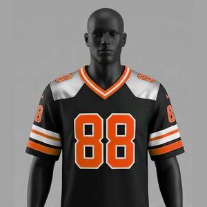 Camiseta de Fútbol Americano Personalizada, Elegante, Estampada y Transpirable, de Manga Corta, para Equipos Unisex, con Colores y Nombres de Equipos Personalizados - Product Image 1