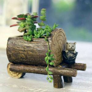 Maceta y jardinera de resina de madera RPT7, ecológica, decorativa para interiores y exteriores. - Product Image 1