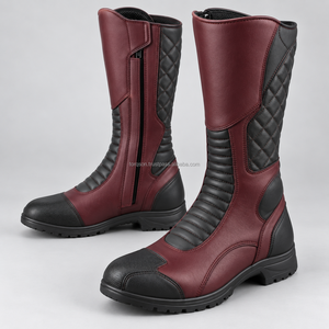 Botas Largas para Motocicleta, Impermeables, de Cuero, Calzado Protector para Motociclismo, Equipo de Turismo para Motocicleta - Product Image 2