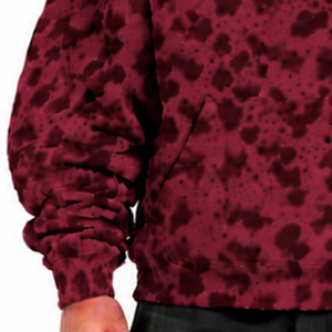 Burgundy <b>Leopard</b> <b>Print</b> Hoodie Heavyweight Oversized Pullover <b>Sweatshirt</b> Soft Fleece Drawstring Hood Kangaroo Pocket Casual - Product Image 5