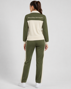 Women's <b>Black</b> White Solid Lightweight Hooded Full Sleeve Drawstring Sporty Sweatshirt <b>Pants</b> Set Breathable Polyester Winter Wear - Product Image 5