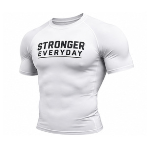 T-shirt de sport pour homme à séchage rapide, haut d'entraînement extensible et respirant, tee-shirt de fitness personnalisable avec logo, vêtement de sport pour la course à pied et la performance masculine - Product Image 3