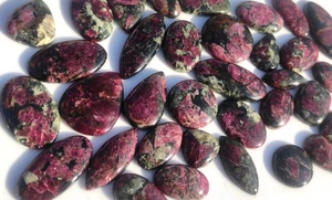 Pierre précieuse naturelle authentique Eudialyte, cabochon parfaitement poli, en vrac, prix d'usine de gros pour les argentiers - Product Image 3