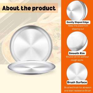 2025 Wholesale Best Selling Aluminum Non-Stick round Pizza Plate <b>Pan</b> Thali Oven Bakeware Top Selling <b>Baking</b> Mould Utensils - Product Image 2