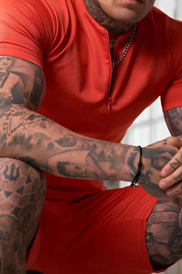 Conjunto de Verano para Hombre de Dos Piezas, Camiseta y Pantalones Cortos de Algodón con Logotipo Personalizado - Product Image 6