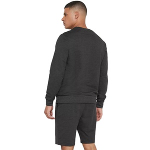 ชุดเสื้อสเวตเชิ้ตคอกลมผ้าฟลีซสีพื้นไซส์ใหญ่สำหรับผู้ชายปี 2026 และกางเกงขาสั้นระบายอากาศ ชุดลำลอง - Product Image 2