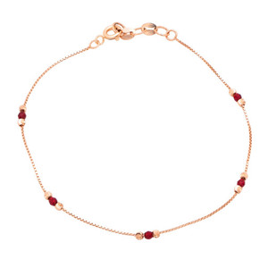 Custom 18Kt Rose Gold Regular Bracelet Wholesale 18K Real Gold Plain Chain Fine Jewelry for Women <b>Gift</b> Premium Quality 1.020Gms - Product Image 1