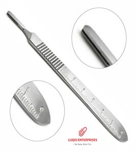 Manche de scalpel # Couteau chirurgical en acier inoxydable CM de qualité 3, manche réutilisable, autoclavable, instrument médical - Product Image 4
