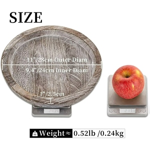 Support de bougie rustique de luxe en bois blanc cassé, plateau rond, OEM ODM, faible MOQ, prix d'usine, vente en gros, approvisionnement en vrac - Product Image 5