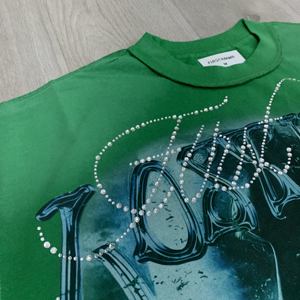 Wholesale High-quality FIRST ROW <b>Short</b> <b>Sleeved</b> T-<b>shirts</b> for <b>Men</b> <b>White</b> Ink Direct Spray Hot Stamping and Diamond Printing - Product Image 4