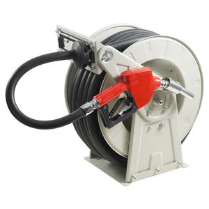Avvolgitubo Carburante Diesel Retrattile Extra Lungo 2,5 cm x 15 m, Costruzione Robusta in Acciaio al Carbonio, Avvolgitore Automatico per Carburante - Product Image 1
