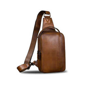 Bolsa de Mensajero de Cuero Personalizada de Alta Calidad para Hombre, Bandolera al Hombro, Gran Capacidad, Forro de Cuero Genuino, Venta al Por Mayor - Product Image 1