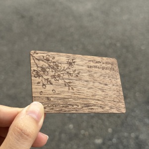 บัตร NFC ไม้แบล็ควอลนัทแบบกำหนดเอง NTAG213 RFID สมาร์ทการ์ด 85.5x54 มม. เขียนซ้ำได้ ตั้งโปรแกรมได้ สื่อสารไร้สาย - Product Image 5