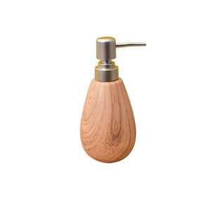 Modern Rose Gold Ribbed Ceramic Soap <b>Dispenser</b> Horizontal Textured Liquid Lotion <b>Pump</b> <b>Bottle</b> for Luxury Bathroom Vanity - Product Image 3