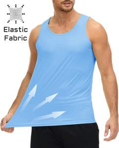 Débardeur décontracté pour homme, séchage rapide, été, entraînement, sans manches, tricoté uni, pour la natation, la plage, la musculation - Product Image 1
