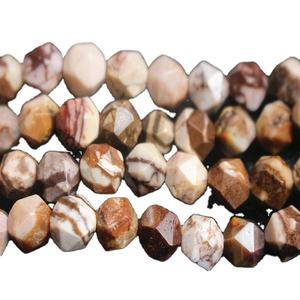 Haute qualité zèbre jaspe pépite à facettes dégringolé pierres précieuses percées brin complet pierre naturelle cristal collier de guérison grossiste - Product Image 1