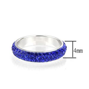 TK3838-High Polished Stainless Steel <b>Ring</b> with Top Grade Crystal Sapphire Dishes & <b>Plates</b> - Product Image 2