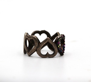 Anillo de piedras preciosas de rubí y zafiro múltiple en forma de corazón, joyería hecha a mano, anillos de plata de ley 925 al por mayor, proveedores - Product Image 2