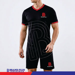 เสื้อฟุตบอลยูนิเซ็กซ์ Brand Plus ชุดฟุตบอลสำหรับผู้ใหญ่ แบบสั่งทำได้ ชุดฝึกซ้อมเปล่า พิมพ์ชื่อและหมายเลข OEM ระบายอากาศได้ดี - Product Image 6
