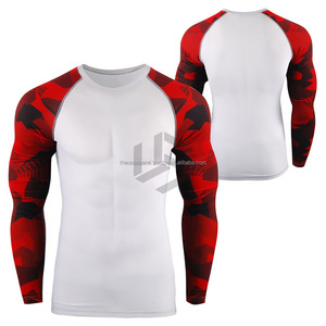 Camiseta Deportiva de Manga Larga para Hombre, Estilo Rashguard, Compresión Personalizada, Tejido de Punto, para MMA y Fitness - Product Image 3
