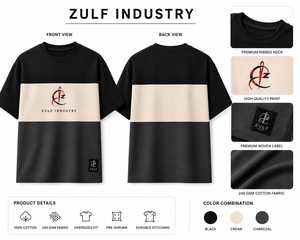 Camiseta de Manga Corta con Cuello Redondo para Hombre, Diseño Color Block, Estilo Urbano Oversize, Ribete en Contraste, Logotipo Serigrafiado en la Parte Delantera - Product Image 6