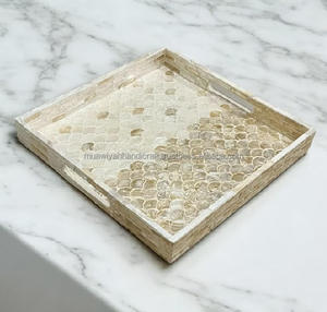 Decoración de mesa de bandeja con incrustaciones de perlas Madre en forma de rectángulo más vendida - Product Image 6
