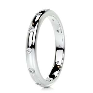 Bague de promesse en or massif 9K 10K 14K 18K avec diamant de laboratoire rond, sertie sur toute la surface, certifiée IGI, couleur DEF, clarté VS VVS - Product Image 4