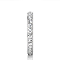 Anillo de Diamantes Apilables de Oro Amarillo con Diseño Personalizable, Diamantes Creados en Laboratorio Color D Claridad VVS1, Engaste de Canal, Anillo de Eternidad en Oferta