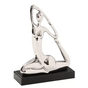 Modern Metal <b>Figurative</b> Sculpture Handmade Artistic Tabletop Decor for Living Room - Product Image 1