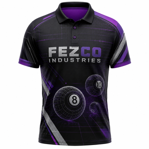 Camiseta Deportiva Transpirable de Secado Rápido para Hombre, Personalizada con el Logotipo del Equipo, Tejido de Punto Sólido, para Billar - Product Image 1