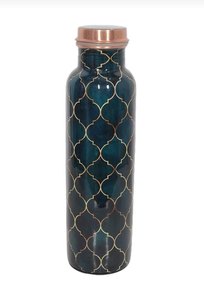 Round Shape Pure Copper Water <b>Bottle</b> with Hammered Finish Bulk Export Quality <b>Bottle</b> - Product Image 4