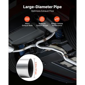 Kit 8 Pezzi Tubi di Scarico Personalizzabili Fai-da-te in Acciaio Dolce da 2,25 Pollici, Curvi a U, Dritti, a 90 e 135 Gradi, Galvanizzati per Auto - Product Image 4