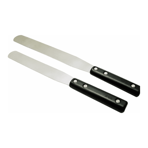 Spatule plate avec lame en acier inoxydable et manche en plastique pour le mélange de pommades en laboratoire - Product Image 2