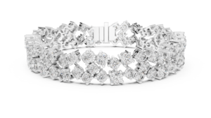 14Kt White <b>Gold</b> Round Diamond Bracelet 90 Stones 14.45Ct Luxury Designer Statement Bracelet Elegant Bridal Party Wear Jewelry - Product Image 5