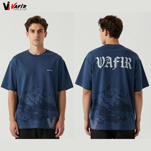 เสื้อยืดเปล่า Vafir Fit สำหรับผู้ชาย ผ้าฝ้าย 100% สกรีนโลโก้แบบกำหนดเอง เป็นมิตรกับสิ่งแวดล้อม แห้งเร็ว ระบายอากาศได้ดี ไม่เป็นขุย ทรงหลวม - Product Image 6