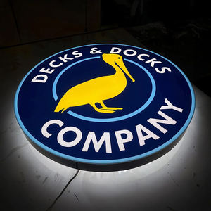 Enseigne LED extérieure à faible dégradation de lumen, longue durée de vie, compacte et facile à installer, pour enseigne lumineuse d'entreprise, enseigne d'adresse, logo LED rond - Product Image 1