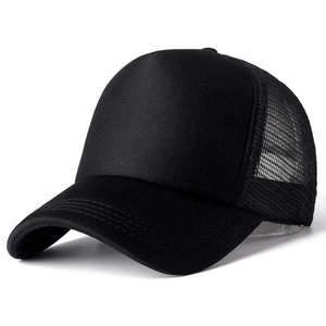 Casquette de camionneur personnalisée à 6 panneaux en maille réglable unisexe rouge blanc bleu décontractée printemps été pour adulte - Product Image 3