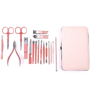 Professional Nail Clipper <b>Set</b> Women Beauty Grooming Tools OEM Wholesale Rose Gold Stainless Steel Manicure <b>Pedicure</b> Kit - Product Image 1