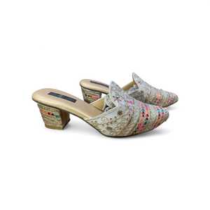 Jutti brodés à sequins pour femme, chaussures à enfiler à bout fermé, sandales mules ethniques rembourrées pour festivals - Product Image 4