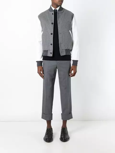 Veste universitaire de baseball pour hommes et femmes, en mélange de laine, manches décontractées, style universitaire, fournisseur OEM ODM - Product Image 6