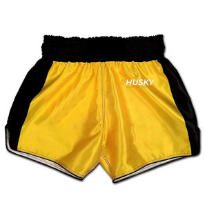 Shorts en satin bleu marine uni pour homme, taille mi-haute élastique, séchage rapide, décontracté, 100 % polyester, tissu tricoté - Product Image 1