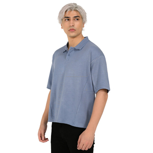 เสื้อโปโลลำลองสำหรับผู้ชาย ผลิตจากผ้าฝ้ายผสมที่ระบายอากาศได้ดี น้ำหนักเบา รับผลิตตามแบบ พร้อมโลโก้สั่งทำ รับผลิต OEM แบรนด์ส่วนตัว ขายส่งจำนวนมาก - Product Image 1