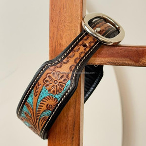 Collier de chien en cuir véritable 2025 réglable de luxe avec boucle en métal et anneau en D Colliers pour animaux de compagnie en cuir usiné à la main de luxe écologiques - Product Image 4