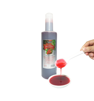 Jarabe de Fresa Orgánico Premium de Alta Calidad, Origen Vietnam, Concentrado, Ingredientes Líquidos, Botella de 580 ml, para Té de Burbujas