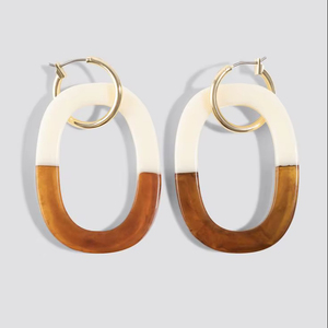 Pendientes de Aro de Resina Acrílica con Diseño de Leopardo para Mujer, Modernos, Geométricos, Circulares, para Fiestas y Bodas - Venta al por Mayor - Product Image 1