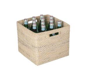 Artex HaiNam <b>Square</b> Natural Rattan Storage <b>Basket</b> With Handles Rustic Multi-Purpose Organizer - Product Image 2