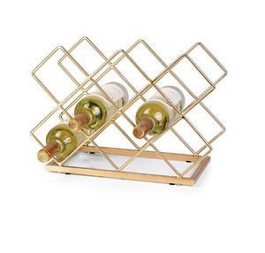 Porta Botellas de Vino Rectangular de Metal Negro Mate, Decorativo, para 6 Botellas, para Mesa de Comedor, Encimera - Product Image 4